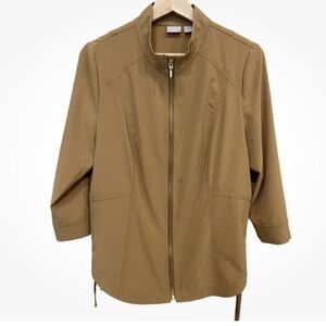 Chico's Zenergy Women's Full Zip Collared Jacket /3/4 Sleeves / Golf/ Size 3